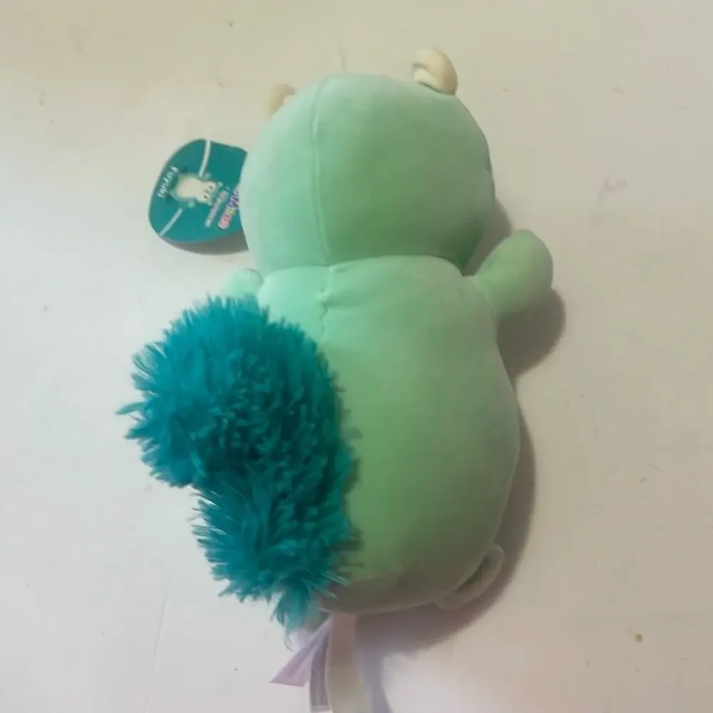 Hugmees Squishmallows Fuyuki fluff Green and Cream Plush‎ squirrel Toy